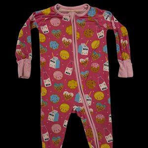 Play Condition Little Sleepies 6-12m Pink Milk and Cookies Zippy